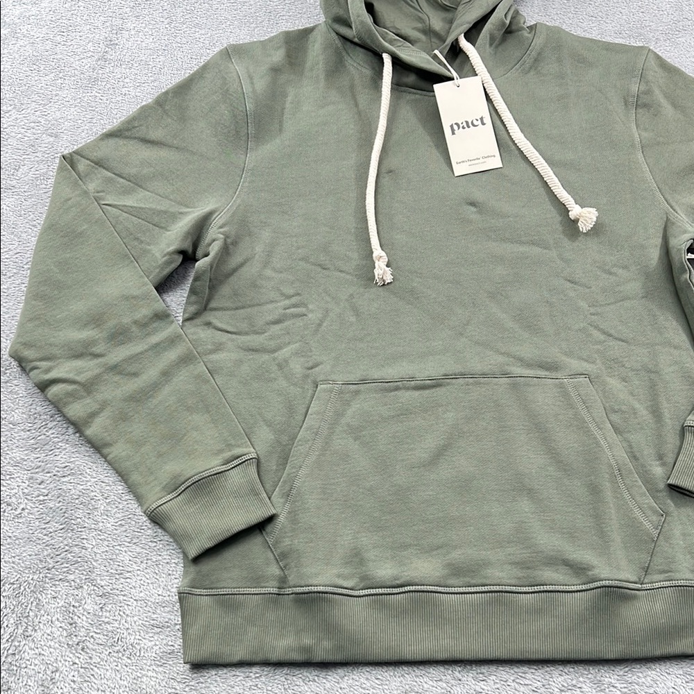 NEW PACT M‎ 100% Organic Cotton Unisex One For All Pullover Caper Hoodie - Picture 3 of 12